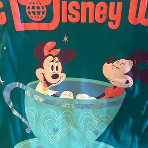 Disney Green Long Sleeve Tee with Mickey and Minnie